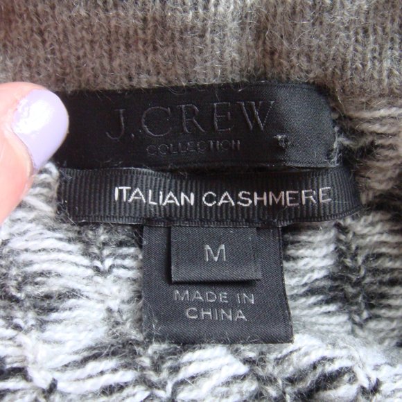 J.Crew Collection Cashmere Diamond Sweater | Size Medium - Picture 8 of 9
